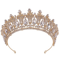 Rosa Bessie couronne de diadème de mariage diadème de princesse en cristal coiffe de bal pour filles