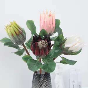 2022 Chinese Made Groothandel Bruiloft Decoratie Protea Kunstmatige Boeket