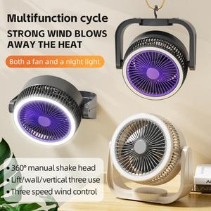 Ventilador de Circulación de Aire Ultra Silencioso y Elegante, Ventilador de Pared Recargable de 2000 mAh con Luz, Ventilador de Refrigeración para Hogar, Oficina y Cocina - Product Image 5