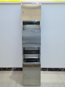 <span class=keywords><strong>3</strong></span> In 1ที่ปิดภาคเรียน/พื้นผิวติดผนัง SUS304สแตนเลสห้องน้ำผนังกระดาษทิชชูตู้ผ้าขนหนูที่มีถังขยะและมือแห้ง - Product Image 2