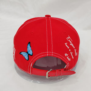 Vente en gros de marque OEM grand chapeau Snapback rouge brodé en 3D casquette de baseball en <span class=keywords><strong>maille</strong></span> réglable pour hommes avec style Hip Hop pour la pêche - Product Image 4