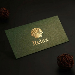 Enveloppes de haute qualité avec impression de logo personnalisé <span class=keywords><strong>sur</strong></span> papier nacré, estampage à chaud en feuille d'or, pour emballage cadeau et envoi postal 2026 - Product Image 1