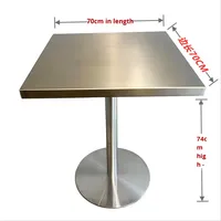 Table de salle à manger rectangulaire en acier inoxydable, style minimaliste, populaire sur internet, démontable et assemblable, pour cafés et salons de thé
