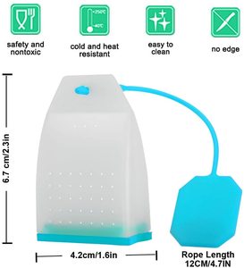 Reusable Silicone <b>Tea</b> <b>Infuser</b> Loose Leaf <b>Tea</b> Strainer for Cup <b>Mug</b> Kitchen Drink Accessories - Product Image 2