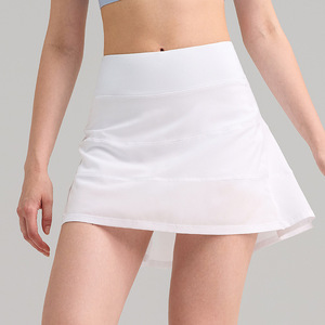 Rok tenis dua potong untuk wanita, rok tenis olahraga Yoga saku samping, Rok bawah kebugaran pinggang tinggi ramping - Product Image 2