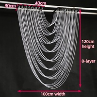 Rideaux en cristal acrylique personnalisés, multicouches, à paillettes, pour la décoration de plafond lors de mariages, banquets et événements