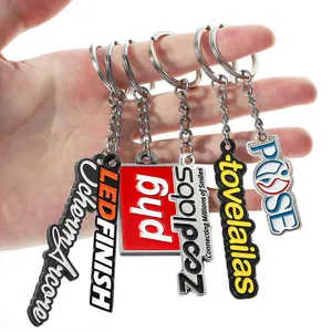 Promotional Business Gift 2D 3D Metal Keychains Key Chains Custom Logo Key Rings Key Ring Accessories Wholesale