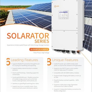 Convertisseur solaire triphasé haute tension Ginlong Solis S6-EH3P(29.9-50)K-H pour système de stockage d'énergie - Product Image 2