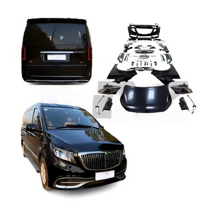 Kit Carrozzeria per Mercedes Benz Classe V <span class=keywords><strong>Vito</strong></span> 2006-2015 <span class=keywords><strong>W639</strong></span>, Conversione al Modello GLS Maybach con Fari LED, Paraurti Anteriore, Griglia, Cofano e Parafango - Product Image 3