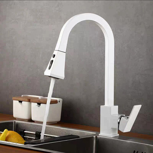 Robinet de <span class=keywords><strong>cuisine</strong></span> noir émaillé avec douchette extractible, <span class=keywords><strong>mitigeur</strong></span> eau chaude et froide pour évier - Product Image 6