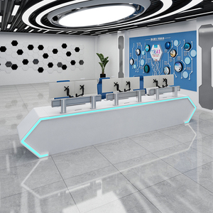 Bàn điều khiển hiện đại cho phòng chỉ huy máy tính trung tâm chỉ huy lưu trữ thép không gỉ gỗ sắt HPL siêu thị khách sạn - Product Image 5