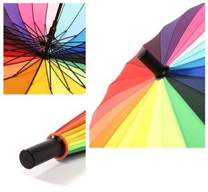 Parapluie droit à 24 baleines avec résistance au vent accrue, manuel, à long manche, pour le golf et les affaires - Product Image 3