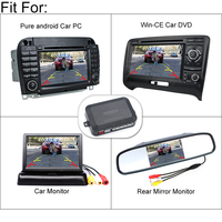 GreenYi Capteur de stationnement vidéo pour voiture avec 4 capteurs Capteur d'assistance inverse Détecteur de radar de recul pour système de caméra de surveillance