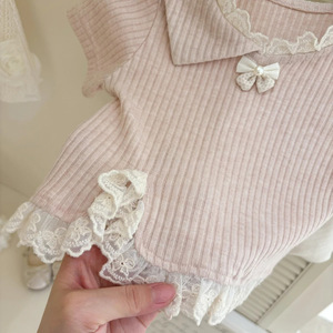 Tongxingyuan Girls Summer Set Pink Short Sleeve T-Shirt Tutu Pants Two Piece Breathable Korean Style - Product Image 4