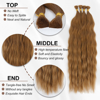 Julianna 20 pouces 100g Vente en gros Extensions synthétiques premium sans trame Cheveux bouclés Super Wave Deep Bulk pour tressage bohème