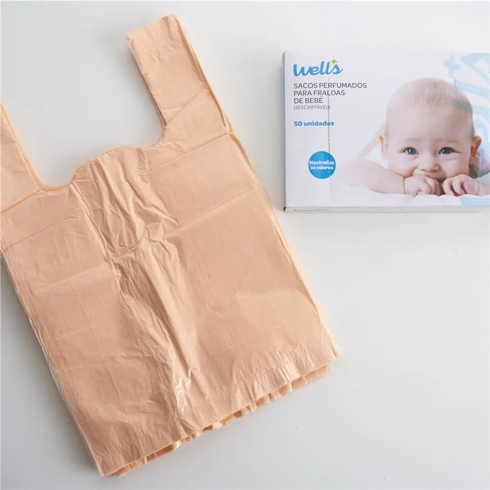 Portatile Eco-Friendly Sacchetto Del Bambino del Pannolino Del Pannolino Del Bambino Del Sacchetto di Imballaggio di Plastica Usa E Getta