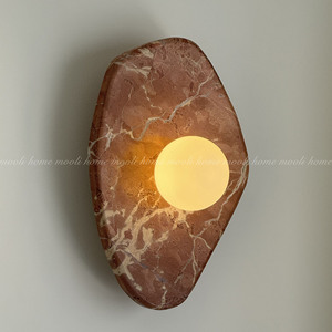 Lámpara de pared con pantalla de cristal E27, fuente de luz LED para sala de estar, dormitorio, pasillo, balcón, estilo vintage - Product Image 3