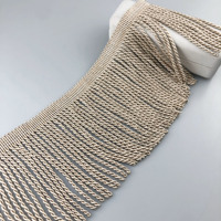 11CM 100% rayonne ménage Textile tresse boucle garniture pour canapé rideau oreiller décoratif or lingot frange