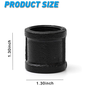 Rohr verschraubungen Metall Stahl Home Schwarz Gewinde Rohr kupplung für Steam-Punk Vintage Regal halterung DIY Sanitär Dekor Möbel - Product Image 5