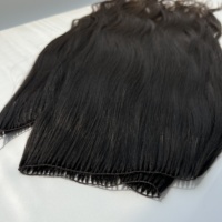 Donor-geprüfte Double Drawn Featherline Extensions aus brasilianischem Echthaar, 100 % unbehandelt, höchste Qualität 12A, 1 Stück, 10 - 32 Zoll