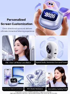 UGREEN HiTune T6 Magic WS211 หูฟังไร้สายแบบใส่ในหู TWS ตัดเสียงรบกวน ANC 52dB หน้าจอสัมผัส LCD สีสันสดใส เสียงคุณภาพสูงแบบ Hi-Res Lossless - Product Image 5