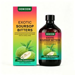 Líquido Oral de Hierbas Amargas de Guanábana, Apoyo <span class=keywords><strong>para</strong></span> la Salud Intestinal, Desintoxicación, Refuerzo Inmunológico, Cúrcuma, Suplemento de Graviola - Product Image 1