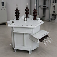 Transformateur triphasé immergé dans l'huile 1600 2000 2500 kVA, encastré dans un coffret métallique, monté au sol, transformateur de puissance industriel