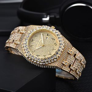 Nuovi Orologi con Cristalli di Zaffiro e Diamanti per Uomo e Donna, Movimento al Quarzo, Stile Hip-hop alla Moda con Indici Orari in Numeri Romani - Product Image 4