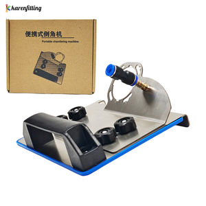 45 °   Outil de chanfreinage de carreaux en acier inoxydable avec support pour meuleuse d'angle et plaque de base bleue pour la découpe et le chanfreinage de carreaux en céramique - Product Image 2