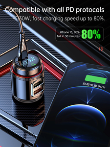 Sạc ô tô Magsafe, đế sạc không dây, sạc nhanh USB C, bộ chuyển đổi Apple, đầu cắm tẩu thuốc cho <span class=keywords><strong>iPhone</strong></span> - Product Image 5