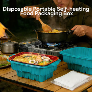 Calentador de Comida sin Llama, Bandeja de Plástico PP con Calefacción Automática, Caja Cuadrada para Alimentos de Marca - Product Image 4