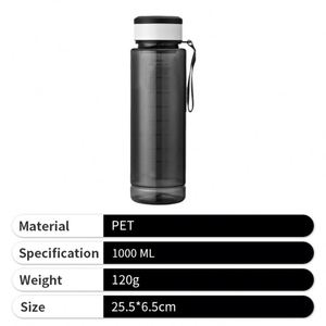 Botella de Agua Deportiva al por Mayor, Botella de Plástico PET Minimalista y Elegante con Cuerda para Mujer - Product Image 5