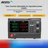 Alimentation électrique CC haute puissance MESTEK à double et triple sortie, alimentation réglable multicanal pour les tests en laboratoire