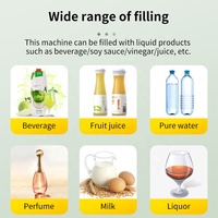 Machine de remplissage à quatre têtes pour parfums, liqueurs, liquides et lait, à hauteur réglable, simple d'utilisation, avec panneau de commande, prix de gros