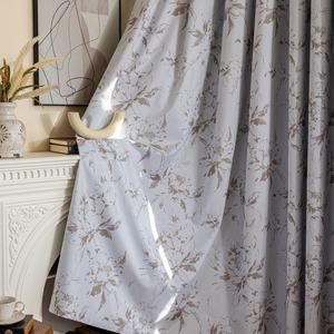 <span class=keywords><strong>Tissu</strong></span> de rideaux d'impression florale occultant de polyester à isolation <span class=keywords><strong>thermique</strong></span> de fenêtre de haute qualité pour le salon - Product Image 1