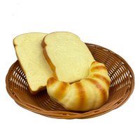 Panier à pain rond en plastique PP multifonctionnel, moderne et écologique pour la cuisine