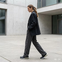 Jogging d'hiver pour femme 500 GSM, coupe droite taille haute, en molleton de coton premium, style minimaliste DGYIYI Berlin, tailles S à 5XL