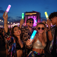 Bâton lumineux de projection personnalisé, baguette LED rétractable avec logo personnalisé pour concert, festival de musique, rave party