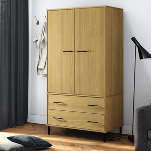 2024 China Hot Simple <strong>Cheap</strong> 2 Door Modern 2 Drawers Wooden <strong>Wardrobe</strong> with Metal Legs for <strong>UK</strong> Market From Factory - Product Image 2