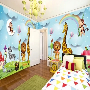 Murales 3D de Dibujos Animados de Animales, <span class=keywords><strong>Papel</strong></span> Tapiz Fotográfico para Dormitorio de Niños y Niñas, Pintura de <span class=keywords><strong>Pared</strong></span> de Fondo, <span class=keywords><strong>Papel</strong></span> Tapiz <span class=keywords><strong>Infantil</strong></span> - Product Image 5