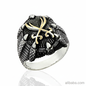925K Sterling Silver Eagle Claws Sword <b>Men</b> <b>Ring</b> - Product Image 2