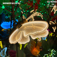 Momovalley - Lumière LED 3D en forme de papillon pour extérieur, IP65, étanche, pour décoration de jardin de Noël