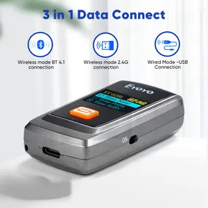 Eyoyo 028L Bluetooth 1D Laser Bar Code Reader Scanning Wired Wireless BT 2.4G 3 In 1 Price Checker Barcode Scanner With Display