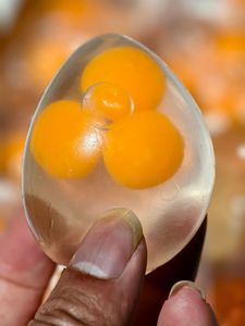 Soft Three-Egg Yolk <b>Ball</b> <b>Squeeze</b> Toy (Not Edible) for Youth Stress Relief and Gifts - Product Image 1