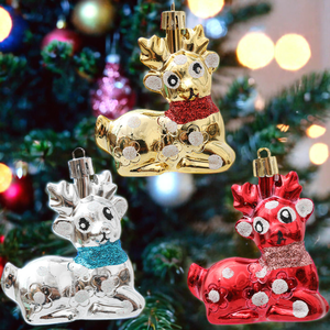 Buon albero carino piccolo cervo ciondolo UV stampato 4 colori moderni <span class=keywords><strong>decorazioni</strong></span> in plastica di <span class=keywords><strong>natale</strong></span> per <span class=keywords><strong>decorazioni</strong></span> Festive - Product Image 4