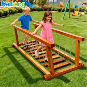 Équipement de sport extérieur créatif en bois pour parc d'attractions, pont d'équilibre pour enfants, marque <span class=keywords><strong>KAILANG</strong></span>, modèle KLDQ02 5-10 - Product Image 2