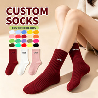 Chaussettes de sport athlétiques pour hommes, vente en gros, design personnalisé, logo, chaussettes en coton peigné, unisexe, qualité supérieure, chaussettes de marque personnalisées