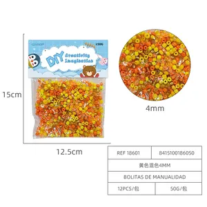 OK LUCKY 50G Mix 4mm perles de rocaille en verre perles de poney en vrac pour la fabrication de bijoux en vrac