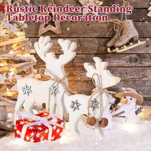 Venta caliente de fábrica decoración rústica de madera de Navidad para el hogar letrero de madera de Navidad mesa de letrero reservada de madera - Product Image 4