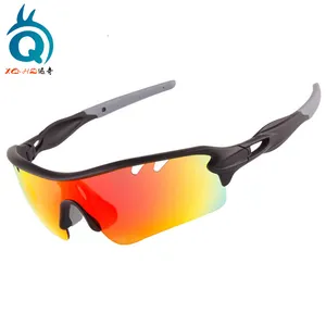 نظارات قابلة للتبديل مع 5 عدسات لحماية uv400 بشعار مخصص ولتناسب بين النساء والدراجات نظارات شمسية بيسبول
